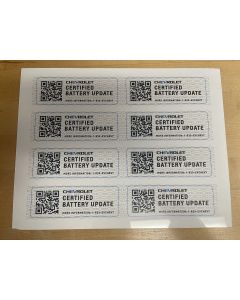 2017 TO 2022 CHEVY BOLT STICKER/CLING