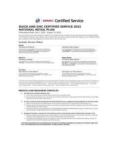 GUIDE - BUICK GMC CERTIFIED SERVICE SUMMER LAUNCH (EA)