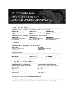 ELECTRONIC SELL SHEET-BUICK GMC CERT SERV SUMMER ADVISOR (EA