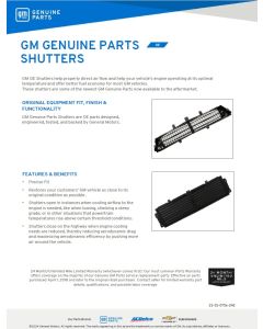Sell Sheet GM Parts Shutters