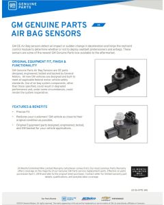 SELL SHEET - GM GENIUNE PARTS AIR BAG SENSORS