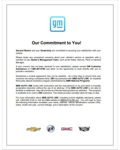 CALIFORNIA LEMON LAW - OUR COMMITMENT TO YOU WALL PLAQUE