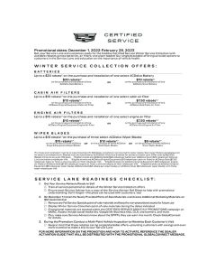 GUIDE - CADILLAC CERTIFIED SERVICE WINTER LAUNCH (EA)