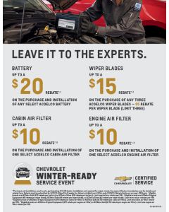 SELL SHEET - CHEVY WINTER-READY SERVICE EVENT 8.5X11 (EACH)