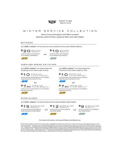 ELECTRONIC SELL SHEET-CADILLAC CERT SERV WINTER ADVISOR (EA)