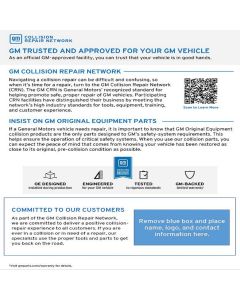 SELL SHEET - COLLISION REPAIR NETWORK FACILITIES OVERVIEW