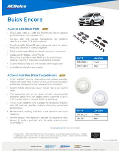 SELL SHEET - GOLD-SILVER PADS AND ROTORS - ENCORE