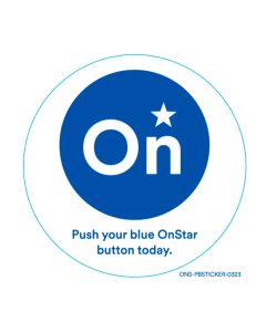PUSH YOUR BLUE BUTTON STICKER