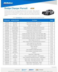 SELL SHEET - CHARGER PURSUIT - PARTNER PERKS