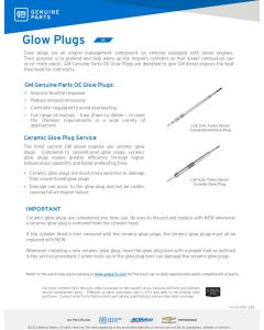SELL SHEET - OE GLOW PLUGS