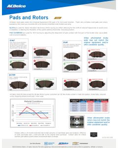 SELL SHEET - GOLD BRAKE PAD & ROTOR COMPETIVIE COMPARISON