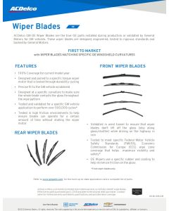 SELL SHEET - GMGP OE WIPER BLADES