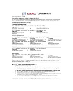 GUIDE - BUICK GMC CERTIFIED SERVICE SUMMER LAUNCH (EA)