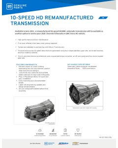 SELL SHEET - OE 10 SPEED HD Reman Transmission [New]