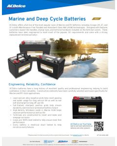 SELL SHEET - ACDELCO MARINE AND RV BATTERIES