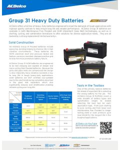SELL SHEET - ACDELCO GROUP 31 HEAVY DUTY BATTERIES