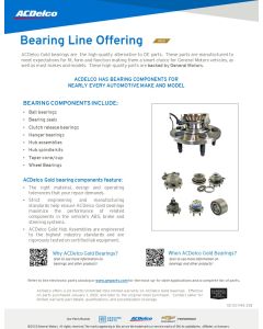 SELL SHEET - ACDELCO GOLD BEARINGS
