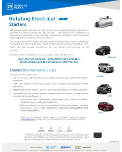 SELL SHEET - OE STARTERS