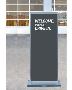 EXTERIOR ENTRANCE TOWER SIGN BASE WITH FRAME