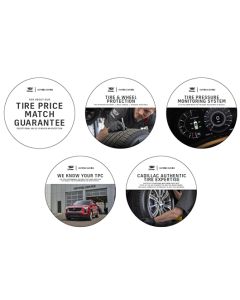 Set of 5 Cadillac Brand Tire Inserts