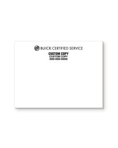 BUICK CERTIFIED SERVICE 4  x 3  Adhesive Notepad Package of 25