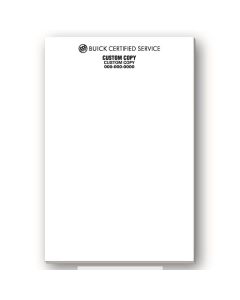 BUICK CERTIFIED SERVICE 4  x 6  Adhesive Notepad