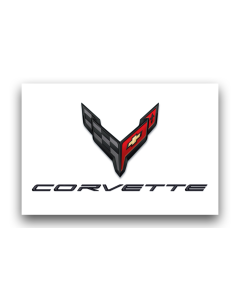 Corvette Stingray Flag Against White
