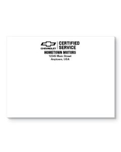 CHEVROLET CERTIFIED SERVICE 4  x 3  Adhesive Notepad  Package of 25