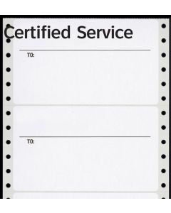 CERTIFIED SERVICE Pin-Fed Shipping Labels, 1 Box of 1,000
