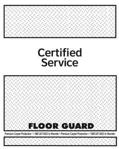 CERTIFIED SERVICE Floor Guard Floor Mats-1 Case of 500