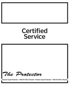 CERTIFIED SERVICE Protector Floor Mats-1 Case of 500