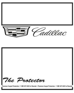 CADILLAC Protector Floor Mats-1 Case of 500