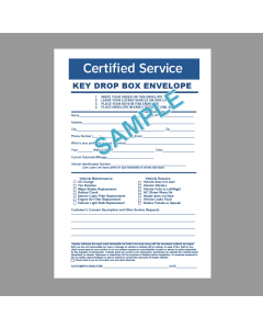 Certified Service Key Drop Box Envelopes-1 set of 500