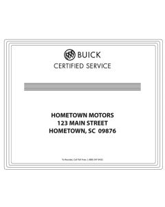 BUICK CERTIFIED SERVICE Economy Floor Mats Cases of 1,000