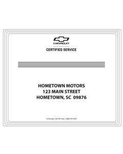CHEVROLET CERTIFIED SERVICE Economy Floor Mats Cases of 1,000