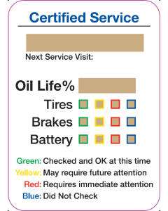 CERTIFIED SERVICE Maintenance Reminder Labels-5 Rolls of 500