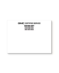 GMC CERTIFIED SERVICE 4  x 3  Adhesive Notepad Package of 25