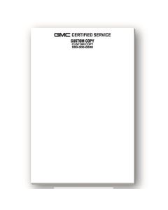 GMC CERTIFIED SERVICE 4  x 6  Adhesive Notepad