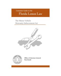 FLORIDA LEMON LAW BOOKLET MAY 2013 - DOWNLOADABLE