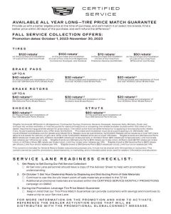 GUIDE - CADILLAC CERTIFIED SERVICE FALL LAUNCH ELECTRONIC (E
