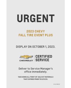 LABEL - CHEVROLET FALL TIRE EVENT