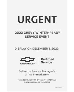 LABEL - CHEVROLET WINTER SERVICE EVENT