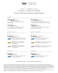 ELECTRONIC SELL SHEET-CADILLAC CERT FALL ADVISOR (EA)