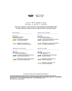 SELL SHEET - CADILLAC CERTIFIED SERVICE WINTER ADVISOR (EA)