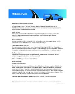 MobileService+ Terms and Conditions Sheet RPO