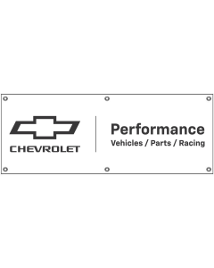 Chevrolet Performance 3' x 8' White Chevy Performance Banner