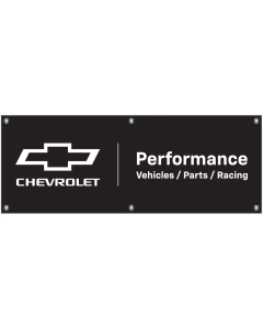 Chevrolet Performance 3' x 8' Black  Chevy Performance Banner