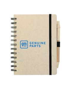 GM Genuine Parts 5" x 7" Wheat Straw Notebook With Pen