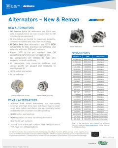 SELL SHEET - OREILLYS - ALTERNATORS