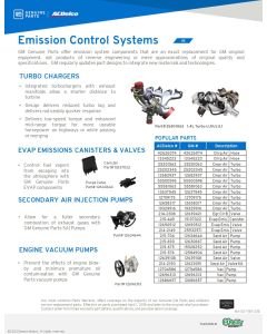 SELL SHEET - OREILLYS - EMISSION CONTROL